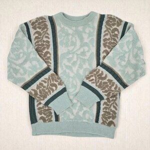 Pastel Jacquard Knit Sweater Women's Medium Tarazzia